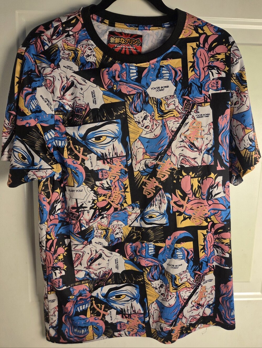 Fresh Print Graphic Comic-Print Unisex T-Shirt - Multicolor
